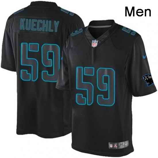 Mens Nike Carolina Panthers 59 Luke Kuechly Limited Black Impact NFL Jersey